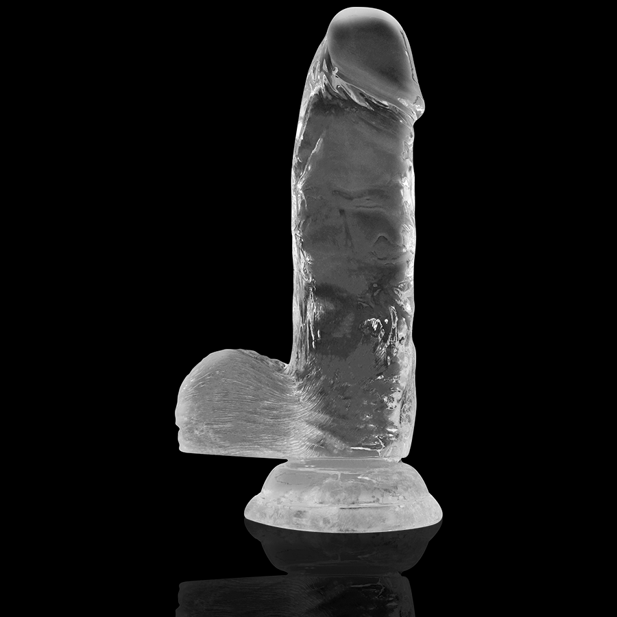 Gode Réaliste Transparent Testicules 4 Tailles Ventouse - X Ray