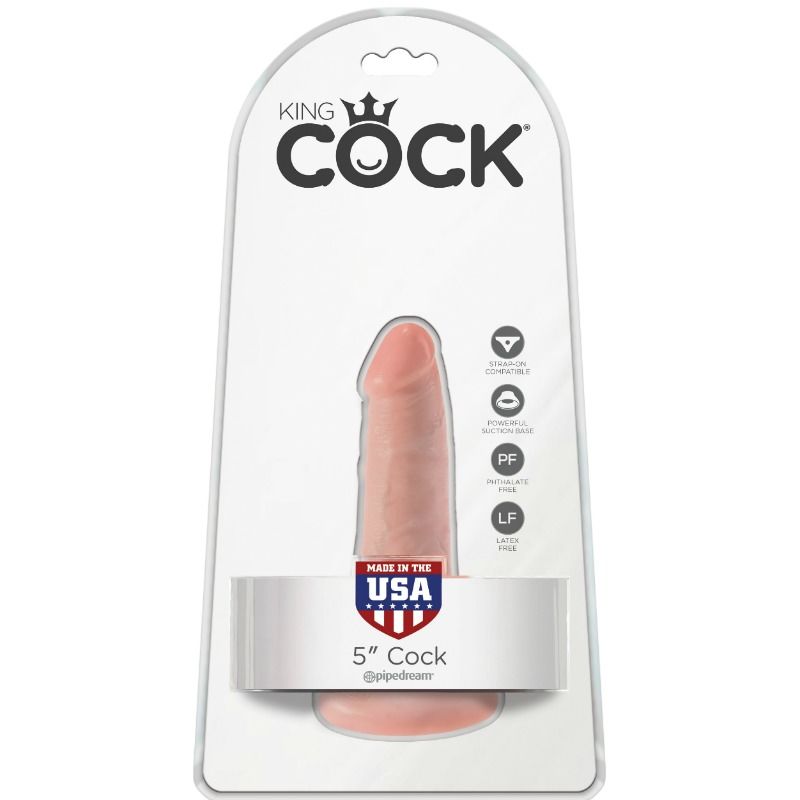 Gode Réaliste Ventouse King Cock 14 cm Veiné avec Testicules - King Cock