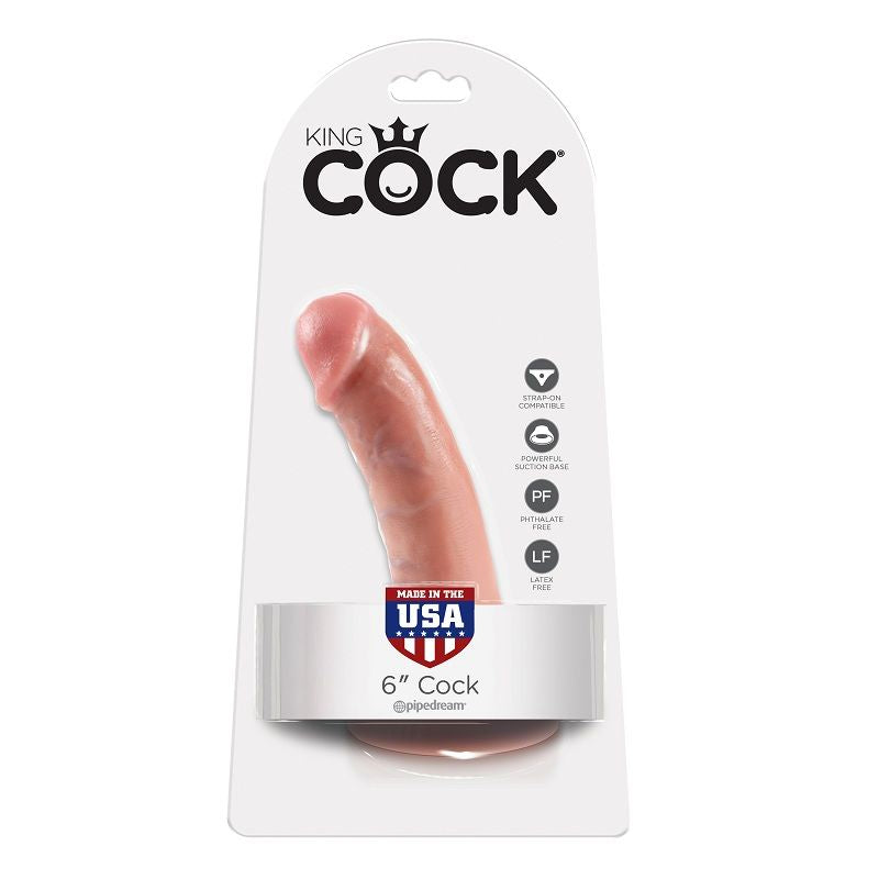 Vue d'ensemble — gode réaliste King Cock, ventouse veines marquées