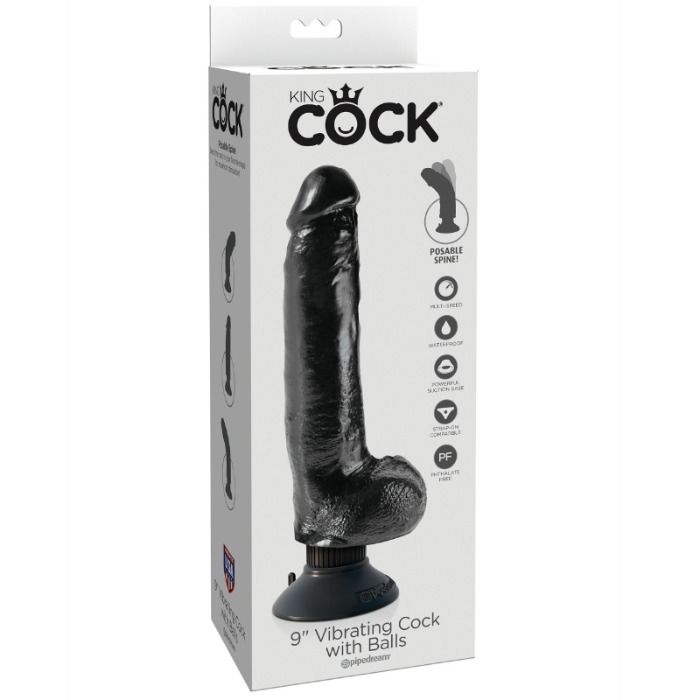 Gode vibrant King Cock — taille 23 cm