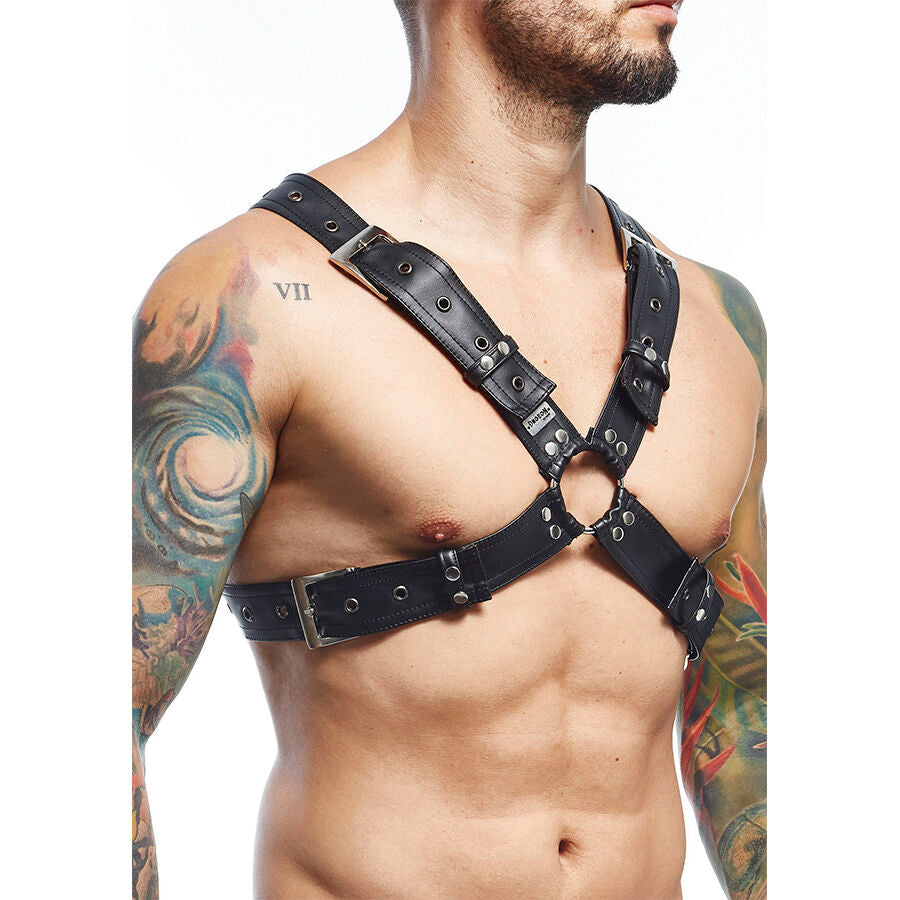 Harnais Homme Dngeon Cross Similicuir Croisé Taille Unique - Mob