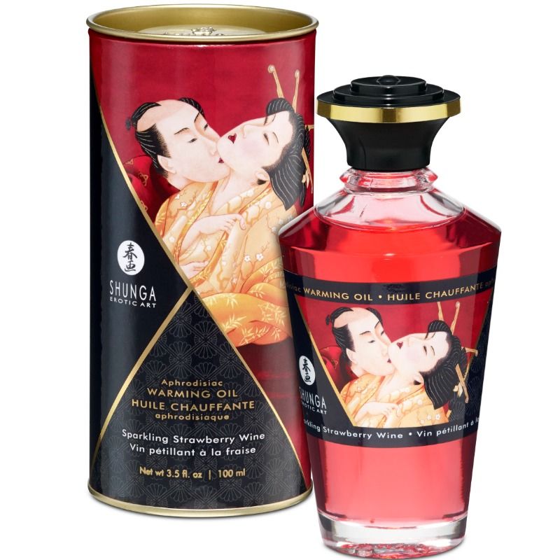 Huile de Massage Effet Chaleur Comestible 100 ml - Shunga