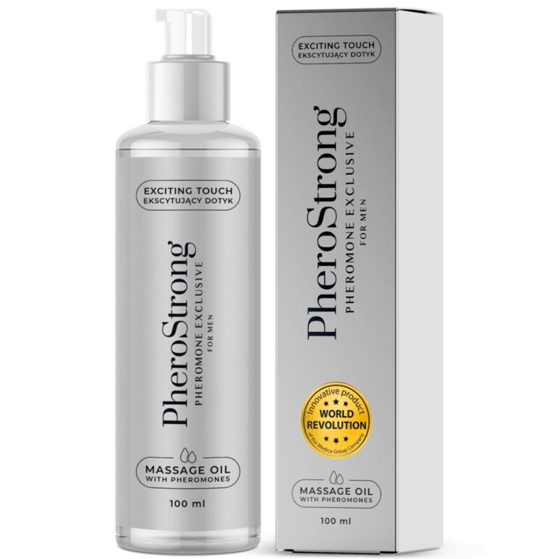 Huile de Massage Sensuelle aux Phéromones pour Homme 100 ml - Pherostrong