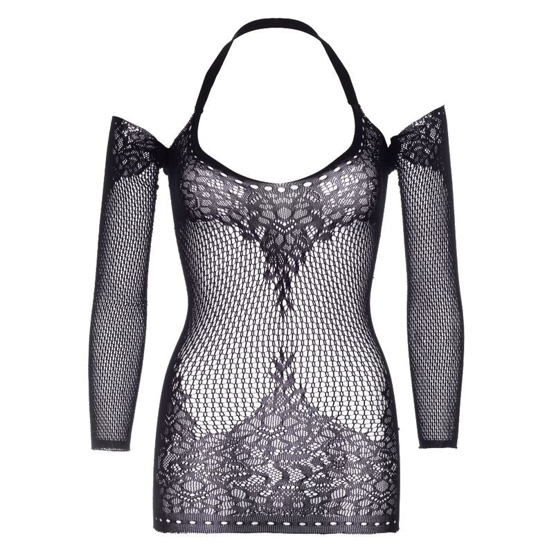 LEG AVENUE - TWIST HALTER DENTELLE MINI ROBE TAILLE UNIQUE