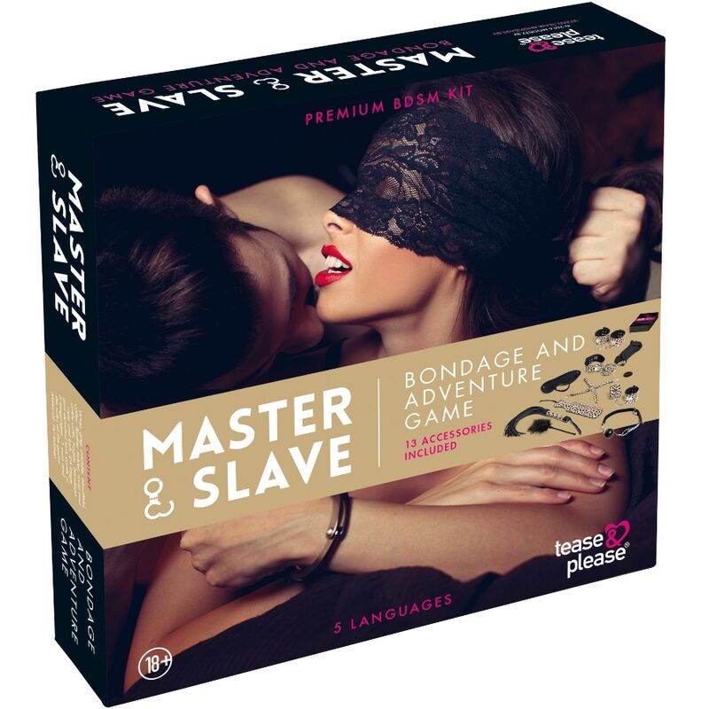 Kit BDSM Master and Slave 13 Accessoires Bondage et Cartes - ToyJoy