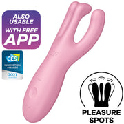 SATISFYER - APPLICATION VIBRATEUR THREESOME 4 BLEU