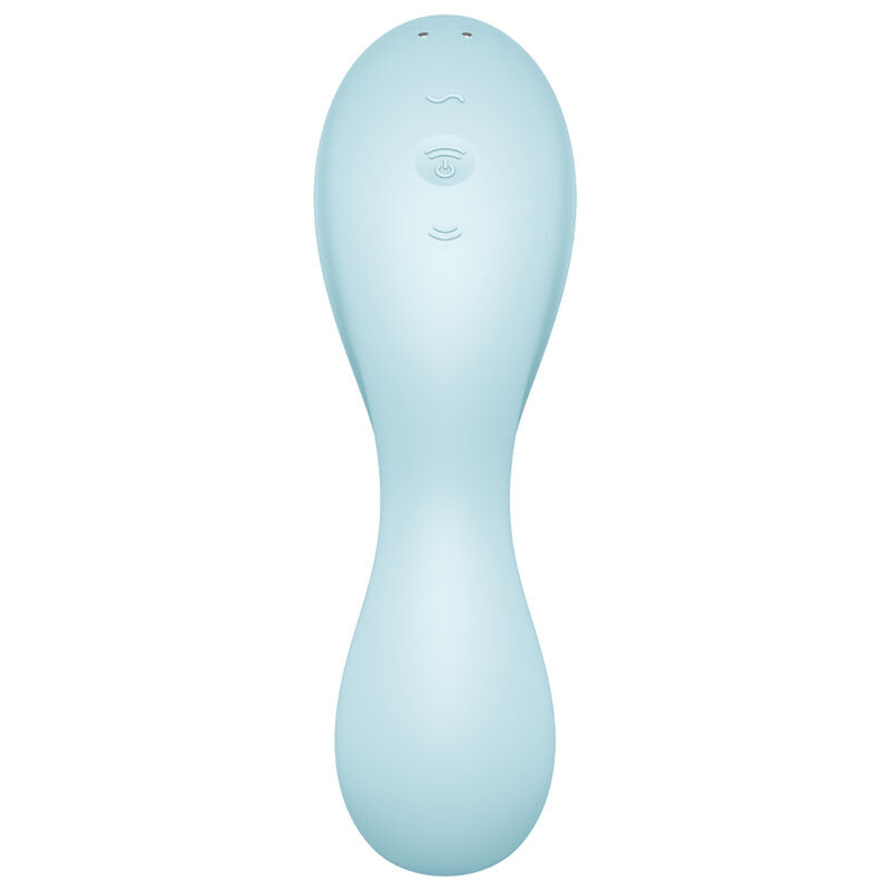 SATISFYER - APPLICATION STIMULATEUR ET VIBRATEUR CURVY TRINITY 5 BLEU