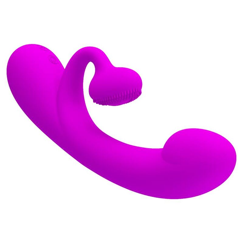 PRETTY LOVE - VIBRATEUR SINCÈRE ET ONDES STIMULANTES CLITORIDIENNES SILICONE VIOLET