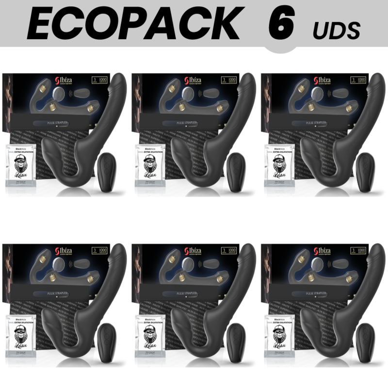 ECOPACK 6 UNITÉS - IBIZA VIBRATEUR SANS STRAPLESS AVEC BOUTON DE TÉLÉCOMMANDE