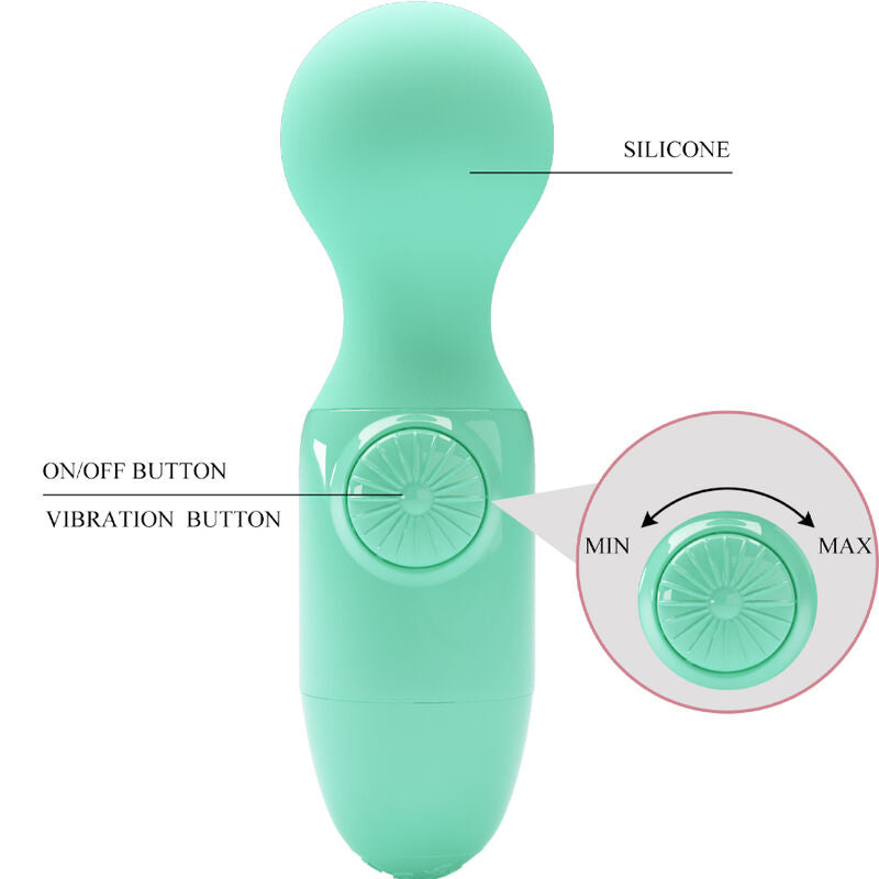 Mini Wand Masseur Personnel Silicone Multivitesse - Pretty Love