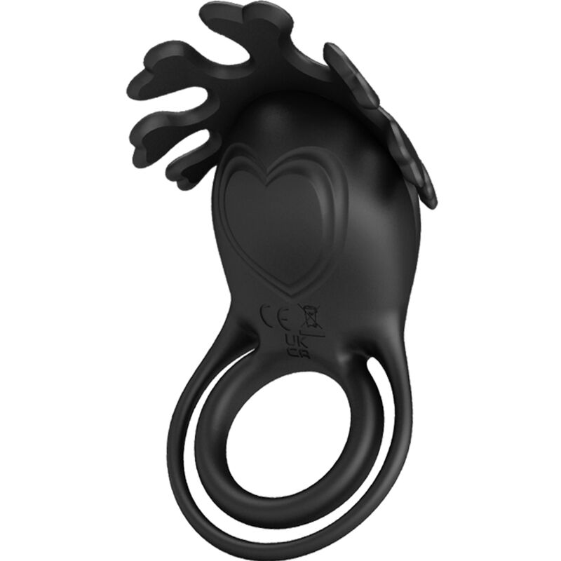 Anneau vibrateur ruben 7 vibrations silicone noir