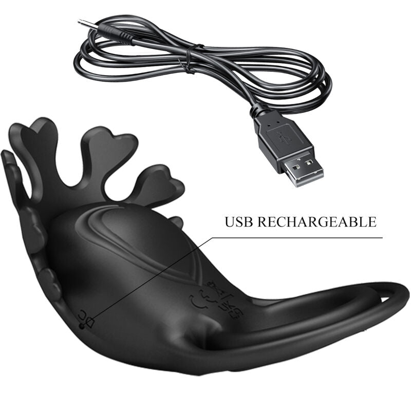 Anneau vibrateur ruben 7 vibrations silicone noir