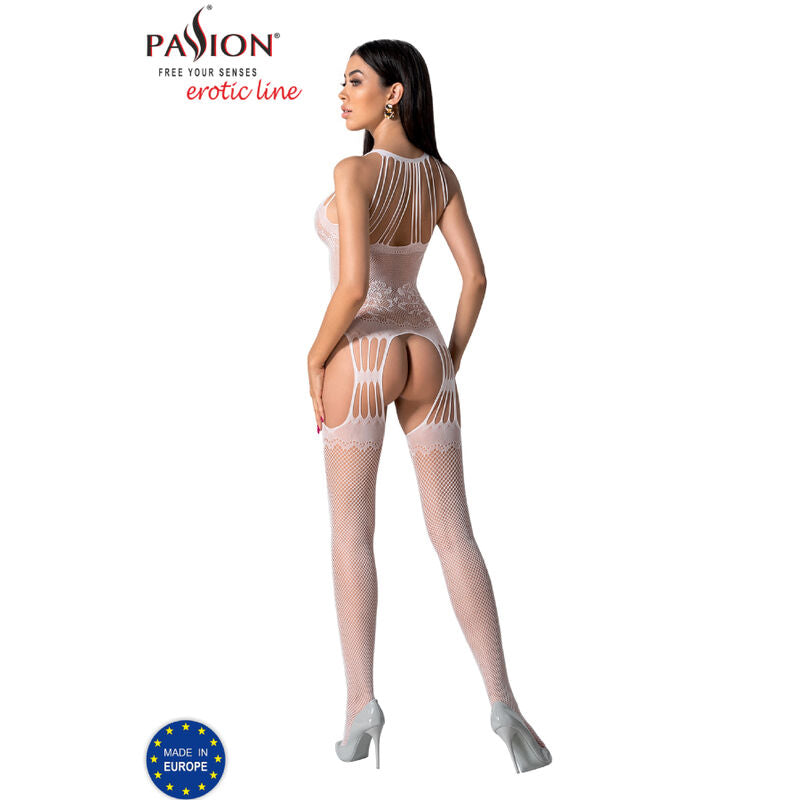 PASSION - BS095 BODYSTOCKING BLANC TAILLE UNIQUE
