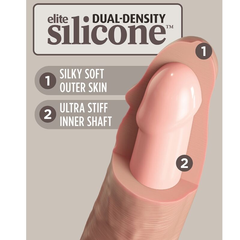 Elite gode réaliste vibrant & silicone 15.2 cm