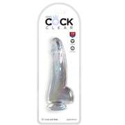 KING COCK - CLEAR GODE AVEC TESTICULES 15.2 CM TRANSPARENT