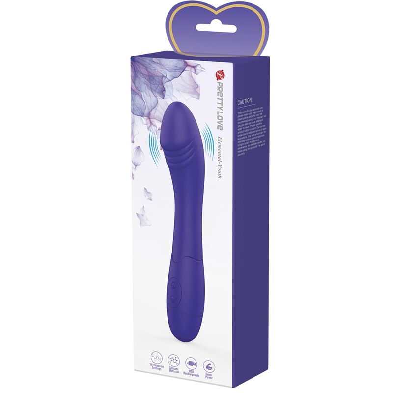 Dildo vibrateur violet elemental youth