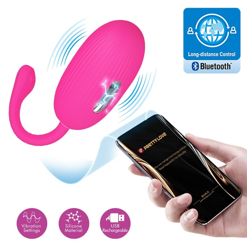 Œuf Vibrant Connecté Doreen Rechargeable Silicone - Pretty Love