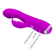 PRETTY LOVE - VIBRATEUR RECHARGEABLE RACHEL AVEC ONDES STIMULANTES VIOLET