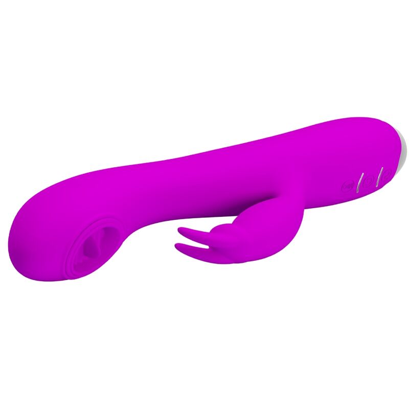 PRETTY LOVE - VIBRATEUR RECHARGEABLE RACHEL AVEC ONDES STIMULANTES VIOLET