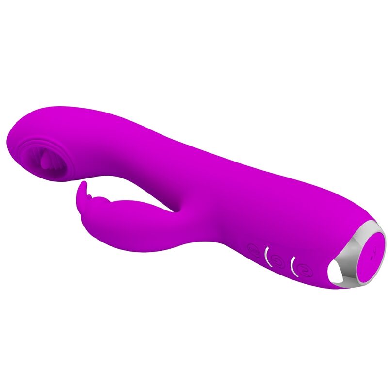 PRETTY LOVE - VIBRATEUR RECHARGEABLE RACHEL AVEC ONDES STIMULANTES VIOLET