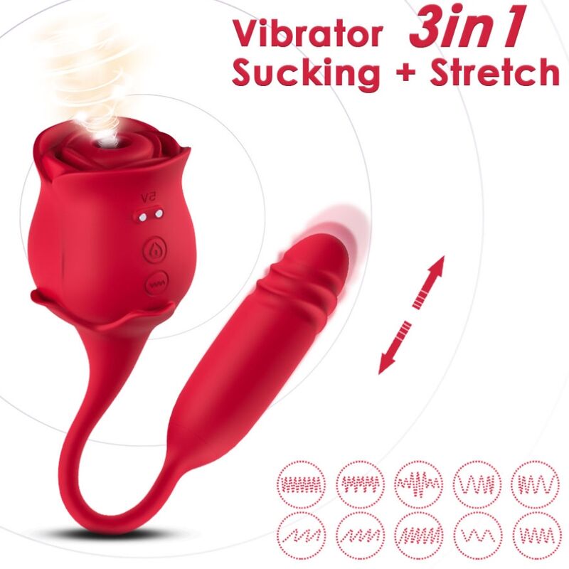 ARMONY - ROSEKNIGTH ASPIRATEUR DE CLITORIS ET VIBRATEUR ROUGE