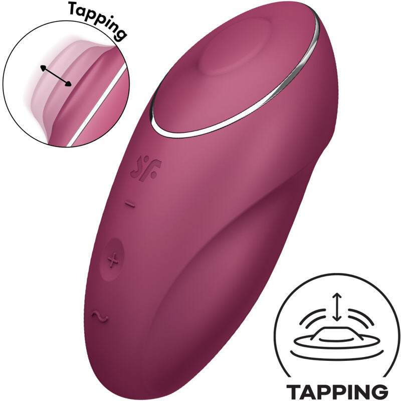 SATISFYER - TAP & CLIMAX 1 VIBRATEUR LAY-ON GRIS