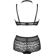 LIVCO CORSETTI FASHION - LINERA FOR THE SENSES COLLECTION SOUTIEN-GORGE + CULOTTE NOIR L/XL