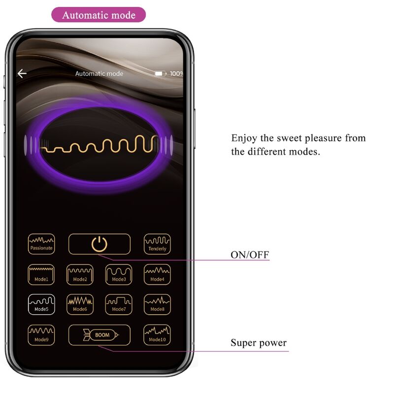 Elvira kegel balls app télécommande violet