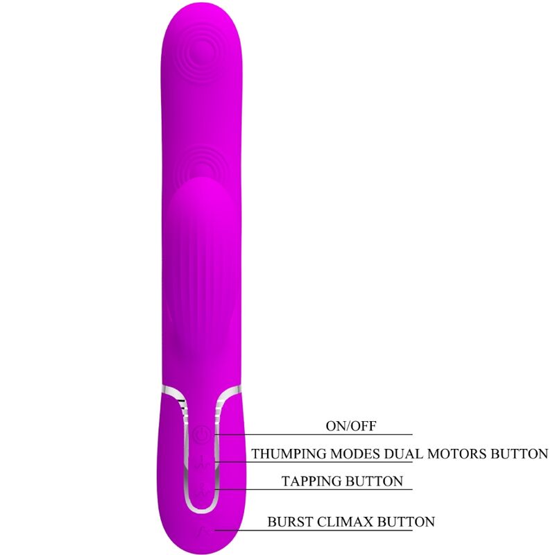 PRETTY LOVE - VIBRATEUR POINT G MULTIFONCTION 3 EN 1 PERLITA VIOLET