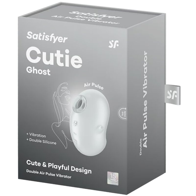 SATISFYER - CUTIE GHOST VIBRATEUR  POSER BLANC
