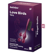 SATISFYER - LOVE BIRDS VARY BALLES VIBRANTES APPLICATION GRATUITE VIN ROUGE