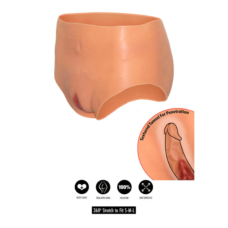 HIDDEN DESIRE - ALTER EGO VAGIN OUVERT SLIP TAILLE HAUTE CHAIR