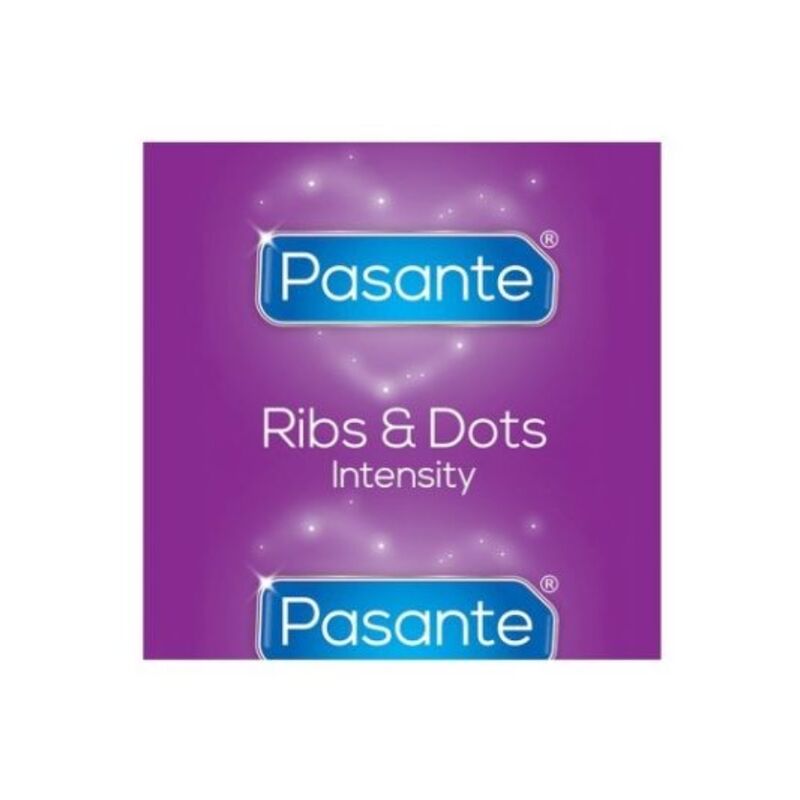 PASANTE - PRÉSERVATIFS INTENSITÉ RIBS & DOTS 144 UNITÉS