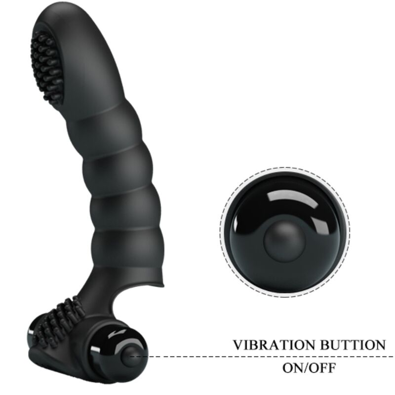 PRETTY LOVE - VIBRATEUR DOIGT ALEXANDER 10 VIBRATIONS NOIR