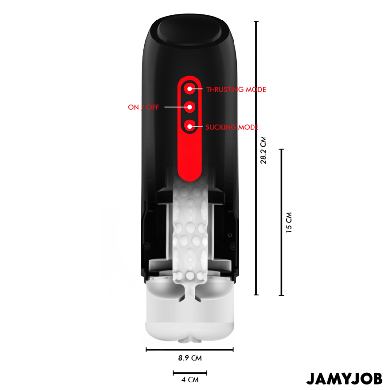 JAMYJOB - MASTURBATEUR VAGIN AUTOMATIQUE PHANTOM 5 MODES ONDES STIMULANTES ET POUSSÉE