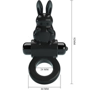 PRETTY LOVE - ANNEAU VIBRATEUR EXCITANT RABBIT 10 VIBRATIONS NOIR