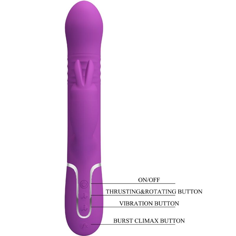 PRETTY LOVE - VIBRATEUR LAPIN MULTIFONCTION COALE 4 EN 1 VIOLET