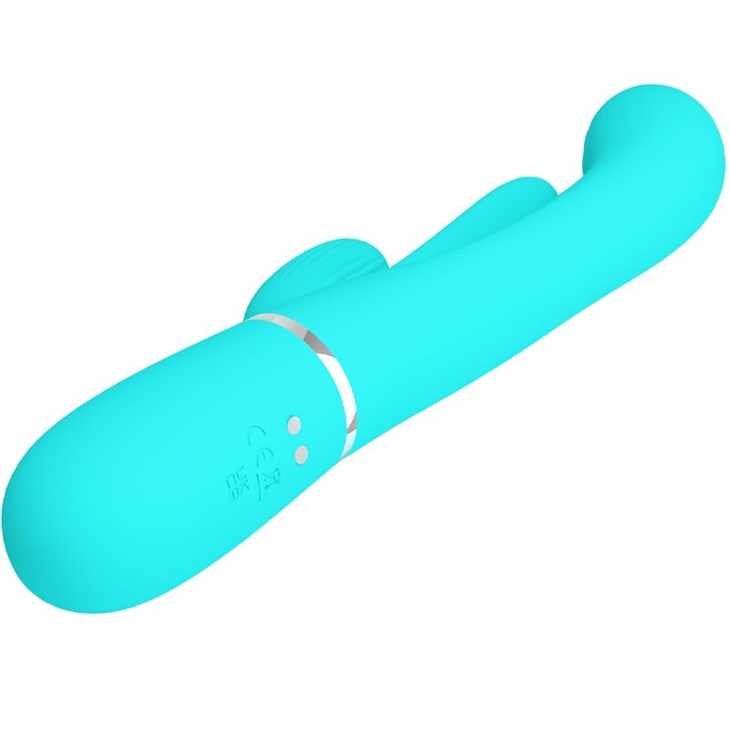 PRETTY LOVE - SHANIA TRIPLE RABBIT VIBRATEUR MULTIFONCTION 3 EN 1 BLEU