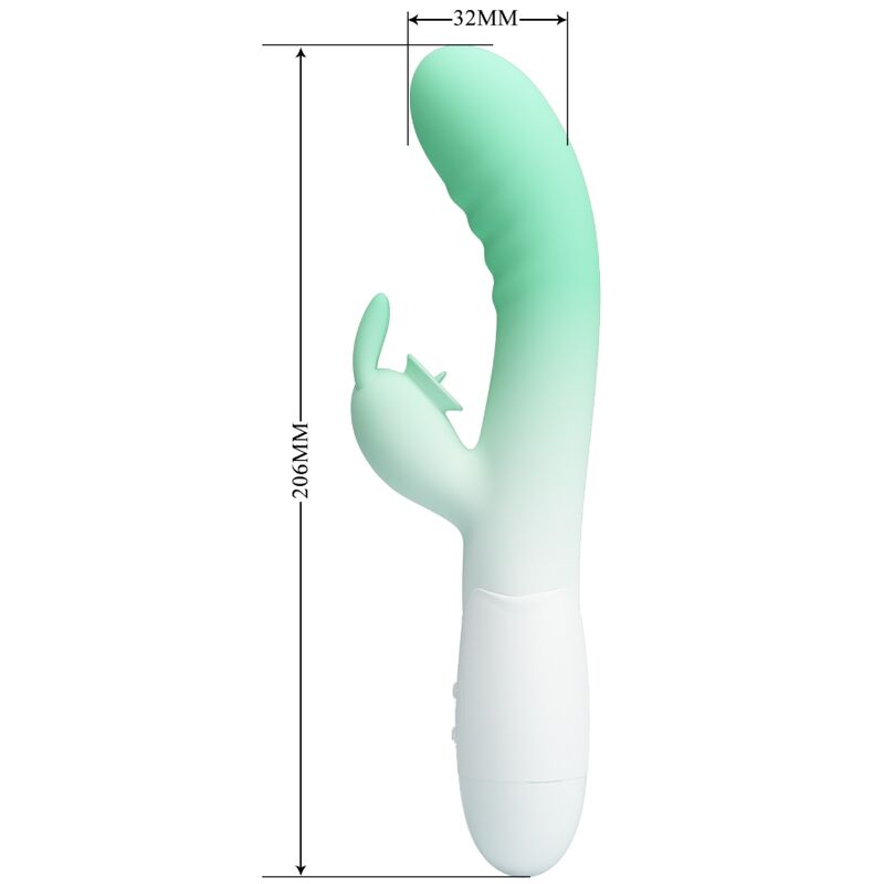 PRETTY LOVE - VIBRATEUR LAPIN CERBERUS 30 VIBRATIONS VERT