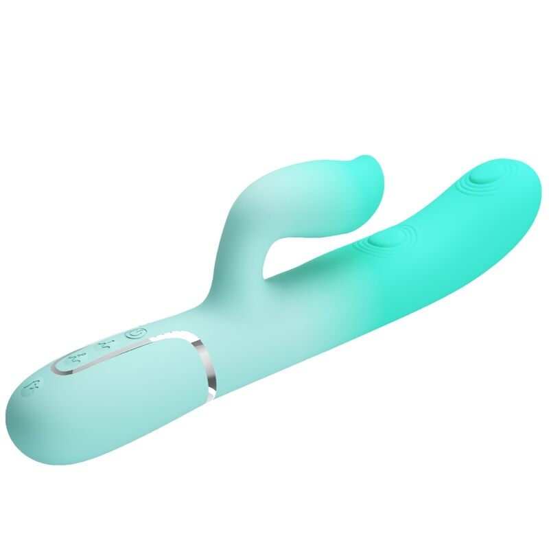 PRETTY LOVE - VIBRATEUR LAPIN MULTIFONCTION GIGI VERT AQUA