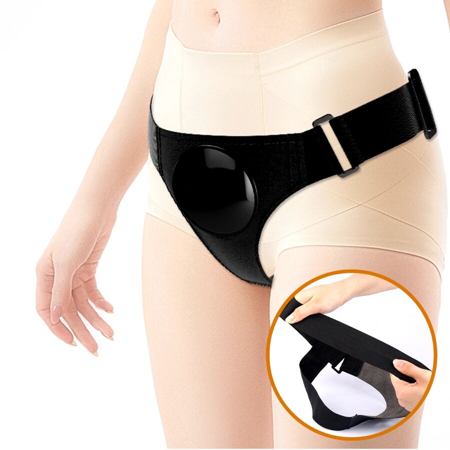 PRETTY LOVE - SLIP HARNAIS UNIVERSEL AVEC GODE VIBRANT ET SQUIRTING 15,5 CM MULATO