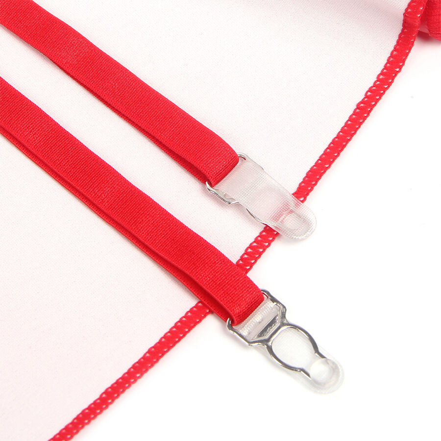 SUBBLIME - 957728 ROBE EN CUIR À FERMETURE ÉCLAIR EN DENTELLE ROUGE S/M