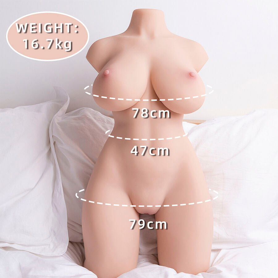 XISE - TORSE FÉMININ RÉALISTE ET SOIGNÉ AVEC POUSSE 71 CM