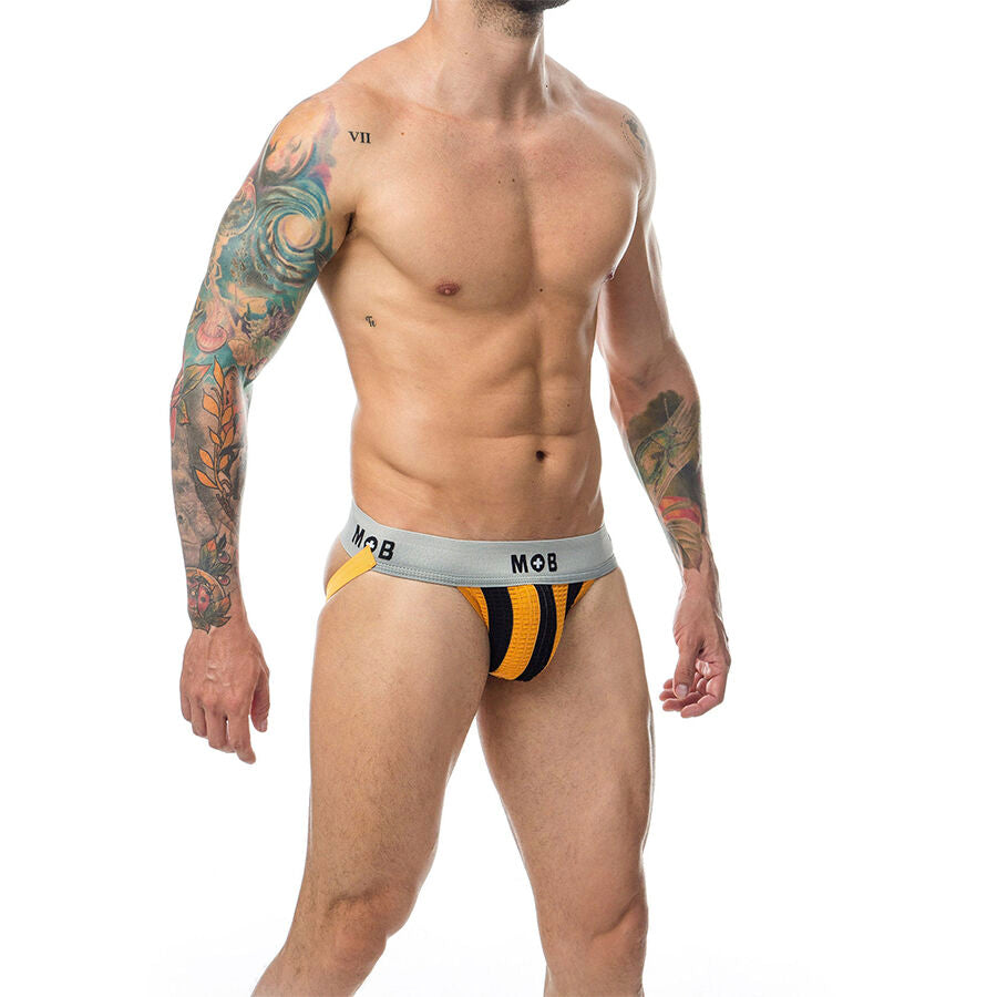 Jockstrap Classique Rayures Latérales Coton Stretch - Mob