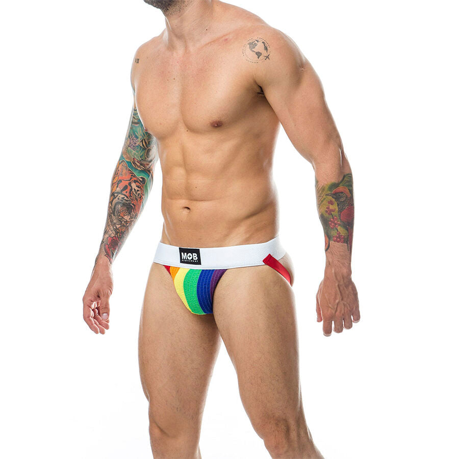 Jockstrap Classique Rayures Latérales Coton Stretch - Mob