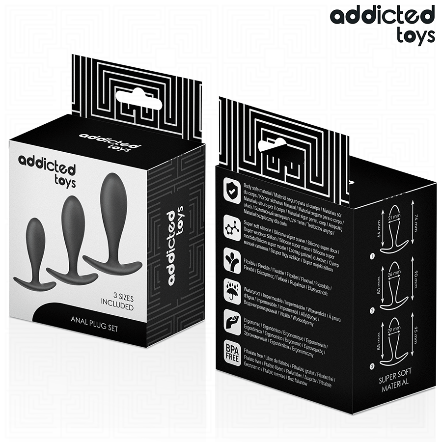 ADDICTED TOYS - LOT DE 3 PLUG ANAL MODÈLE 2