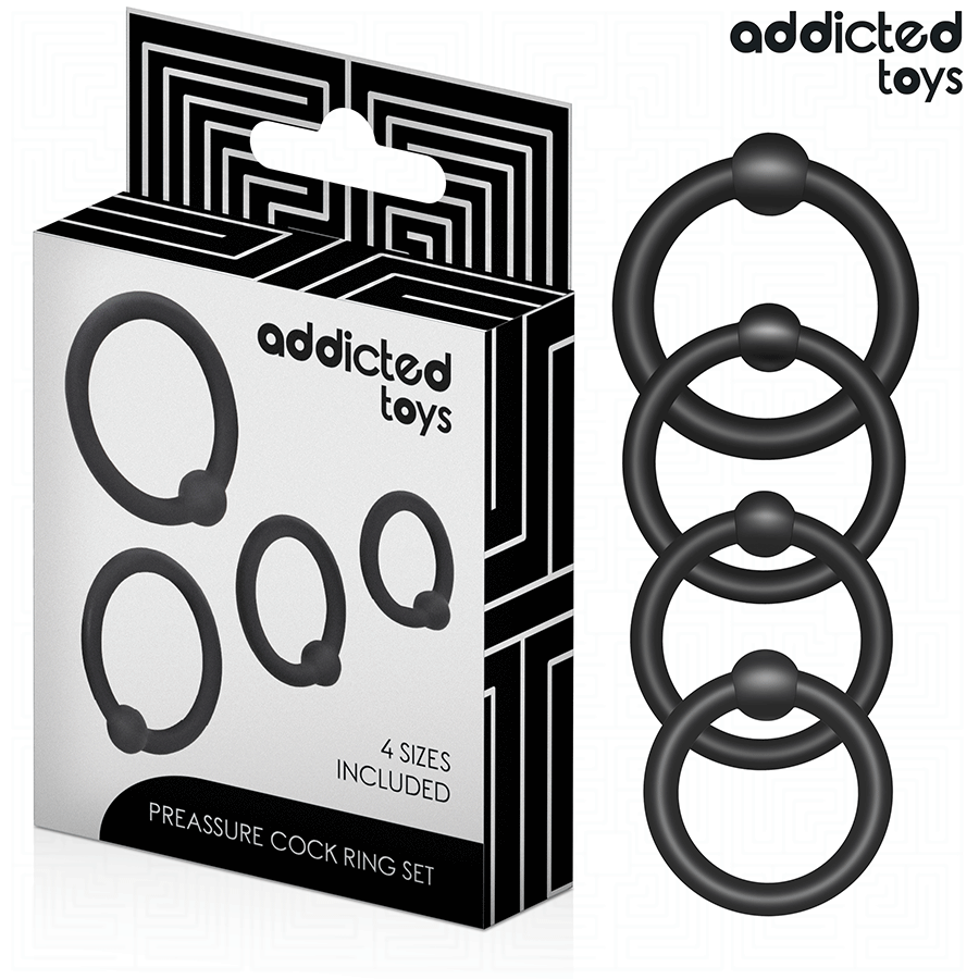 ADDICTED TOYS - LOT D'ANNEAUX EN SILICONE À PRESSION