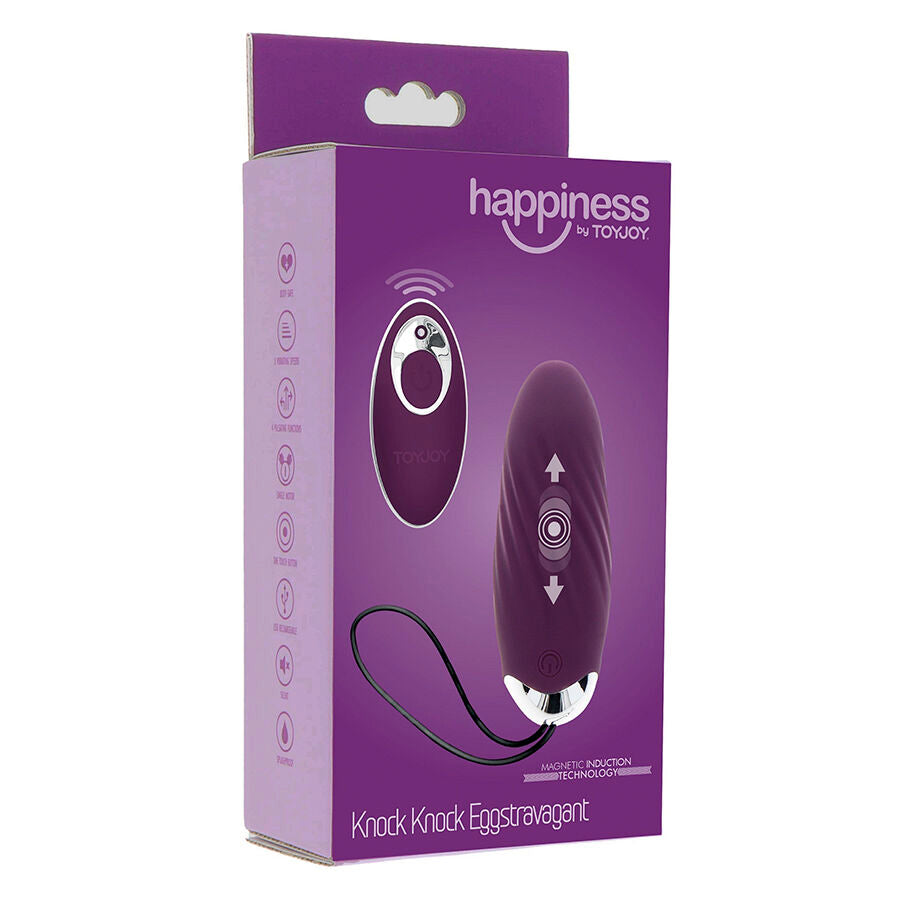 TOYJOY - HAPPINESS KNOCK KNOCK EGGSTAVAGANT VIBRATEUR TÉLÉCOMMANDE VIOLET