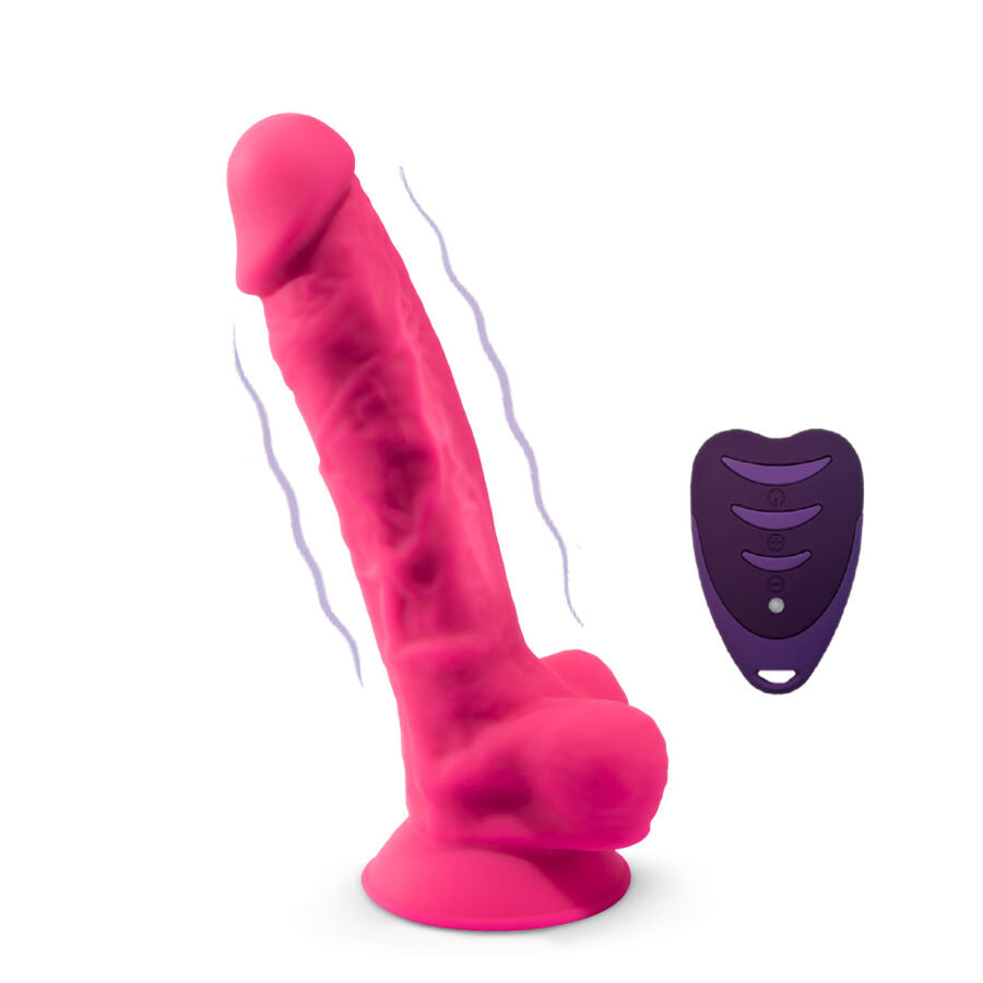 SILEXD - MODÈLE DE PÉNIS RÉALISTE 18 VIBRATIONS ROSE + TÉLÉCOMMANDE LRS