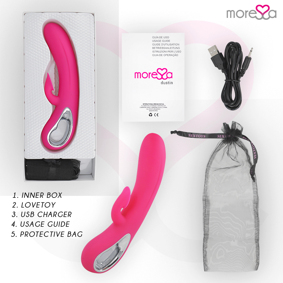 MORESSA - DUSTIN ONDES STIMULANTES CLITORIALES ET VIBRATIONS PUISSANTES SILICONE PREMIUM RECHARGEABLE